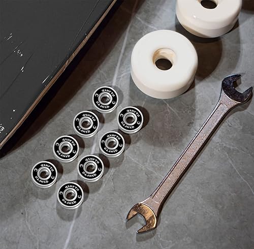 Miniatura 4 de Juego de rodamientos de alta precisión ABEC 9 para longboards, patinetas, rodillos, scooters con espaciadores y arandelas