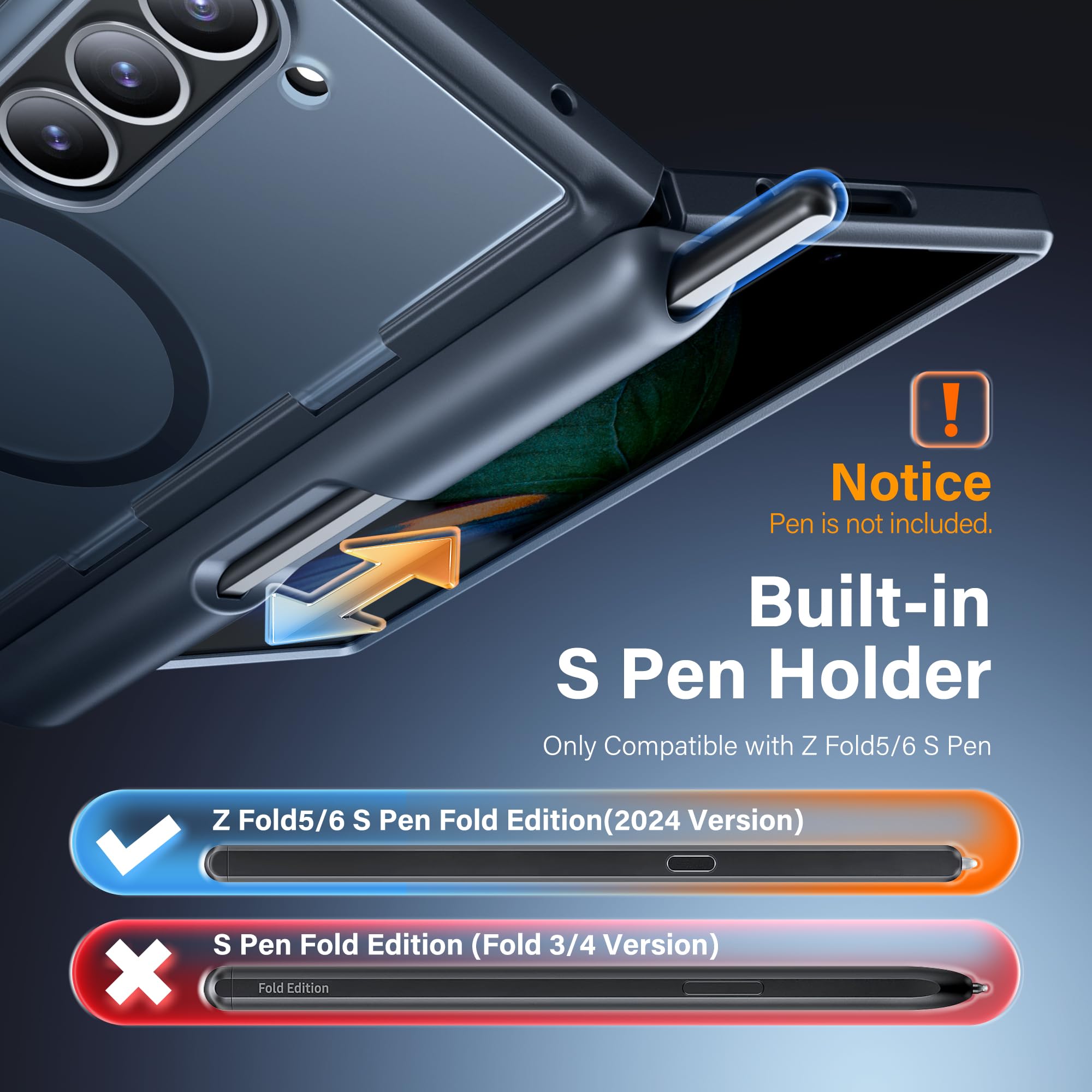 Amazon.com: MOBOSI for Z Fold 6 Case with Privacy Screen Protector