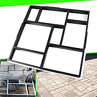 CJGQ 20x20x1.8" Plus Size Reusable Concrete Walk Maker Mold - 8-Grid Stepping Stone Paver for DIY Garden Pathways & Patios