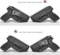 Vista 2 de M&P M2.0 4 & 4.25" IWB KYDEX Holster Fit Smith & Wesson M&P 9mm.40 M2.0 4 & 4.25" Barrel Pistol, Inside Waistband Concealed Carry, Adjustable Cant &