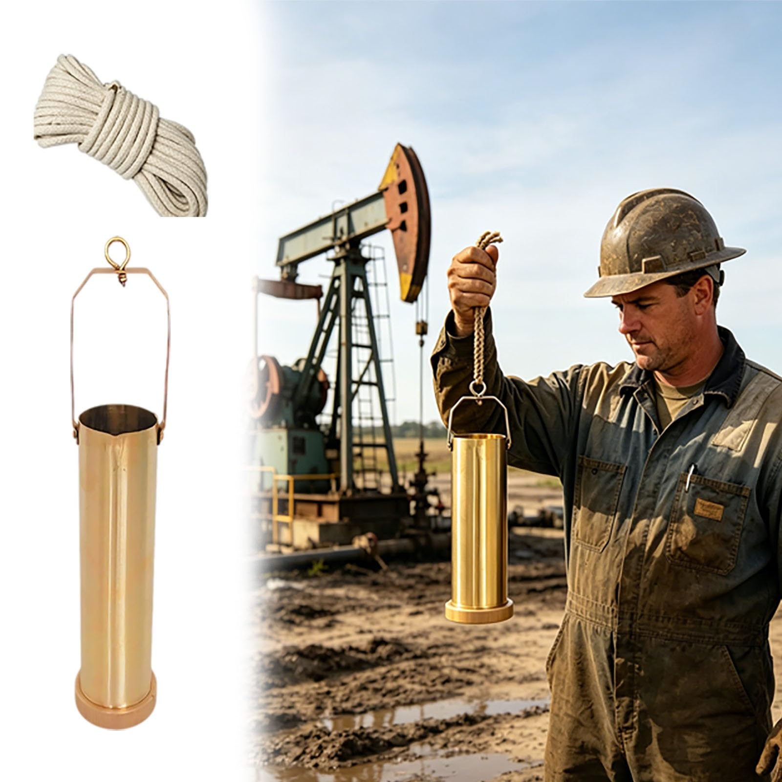 Muestreador líquido de fondo en acero inoxidable para análisis de petróleo y químicos en tanques