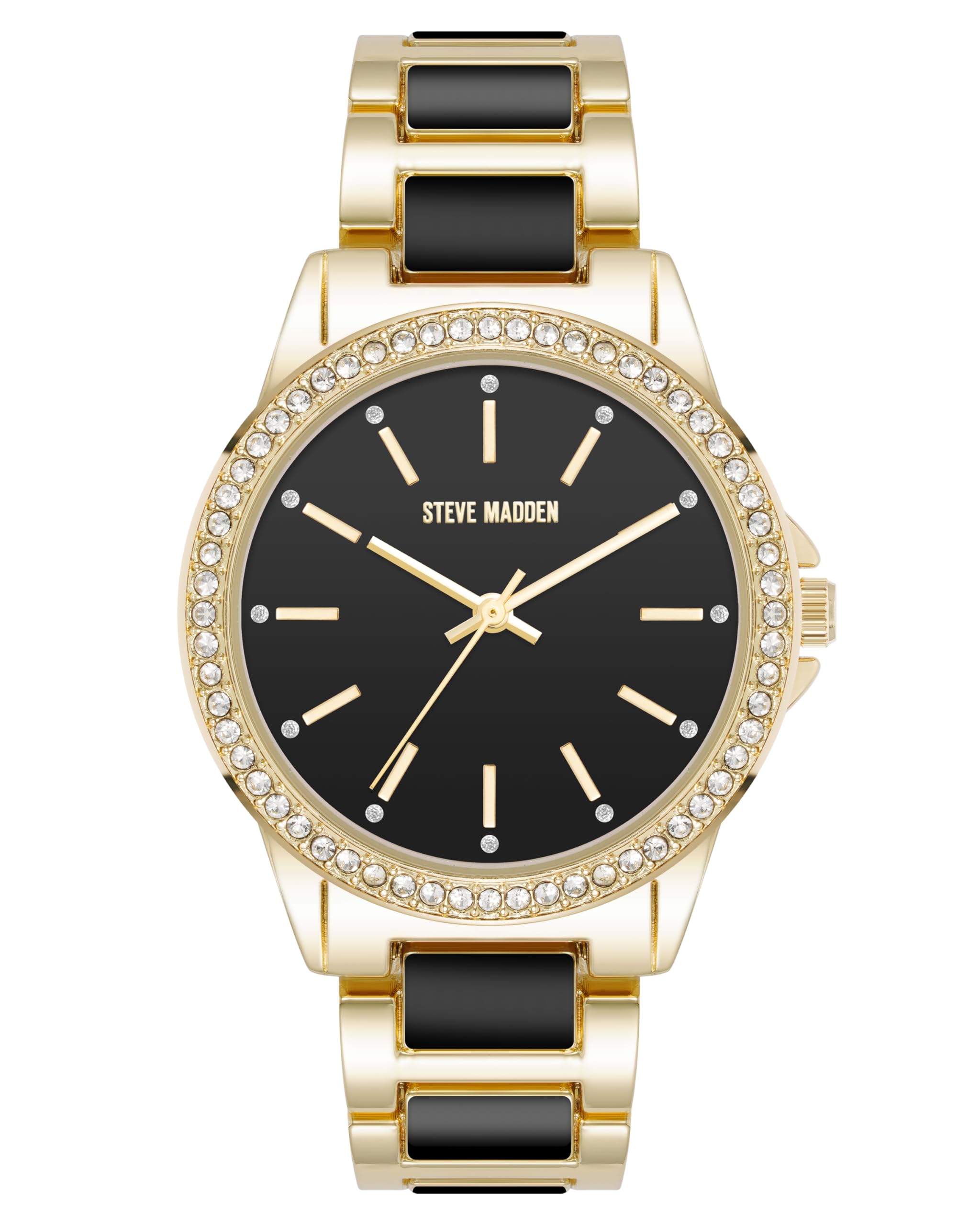 Steve Madden Women's Genuine Crystal Accented Bracelet Watch