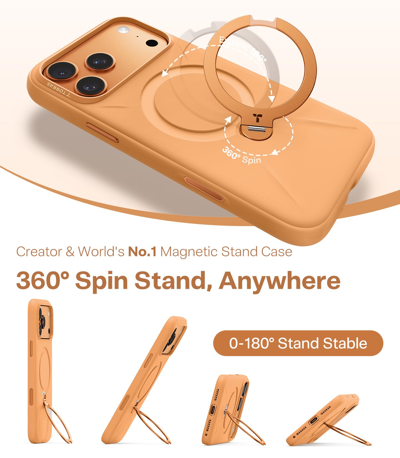 iPhoneアクセサリー TORRAS Ostand Q3 Silicone iPhone17Pro TORRAS Ostand Q3 Silicone for iPhone 17 Pro Max Case, Fit for