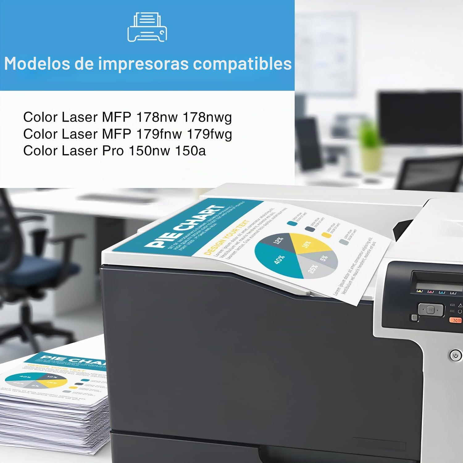 117A Cartuchos de Toner 4 Pack(con Chip) Compatible para 117A W2070A Color Laser MFP 178nw 178nwg MFP 179fnw 179fwg 150nw 150a(Negro Cian Amarillo Magenta) | Para MFP 178nw 178nwg MFP 179fnw 179fwg 150nw 150a (negro, cian, amarillo, magenta)