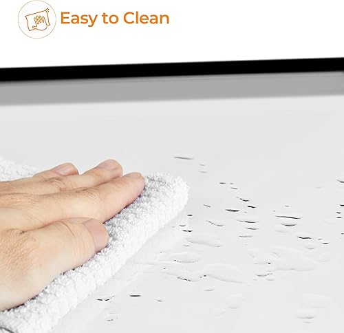 Miniatura 9 de Yaheetech Mesa auxiliar, mesa de centro de vidrio templado, mesas centrales simples modernas con diseño inspirado en geometría y marco de metal,