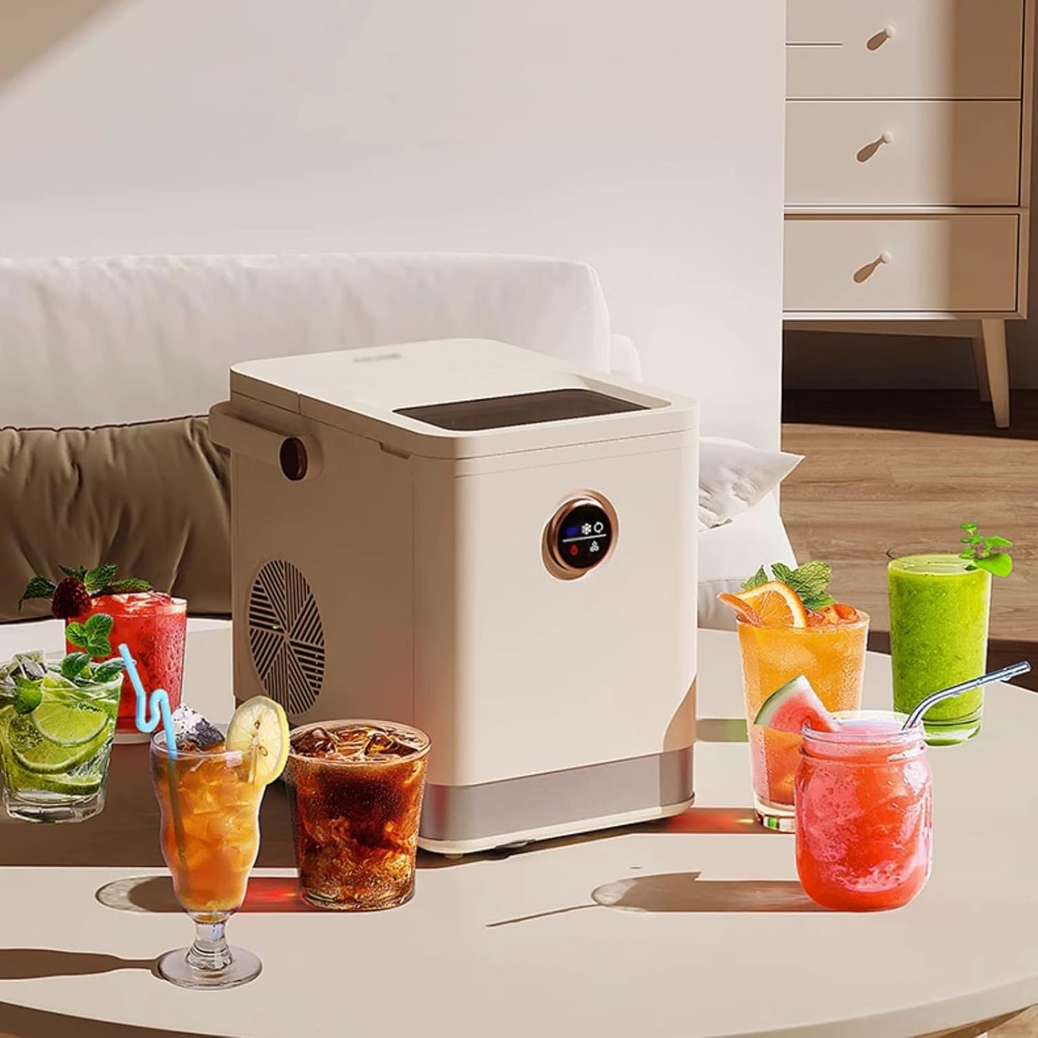 CLoxks Countertop Ice Maker Machine Countertop Ice Maker, Ice Maker Machine 6 Mins 9