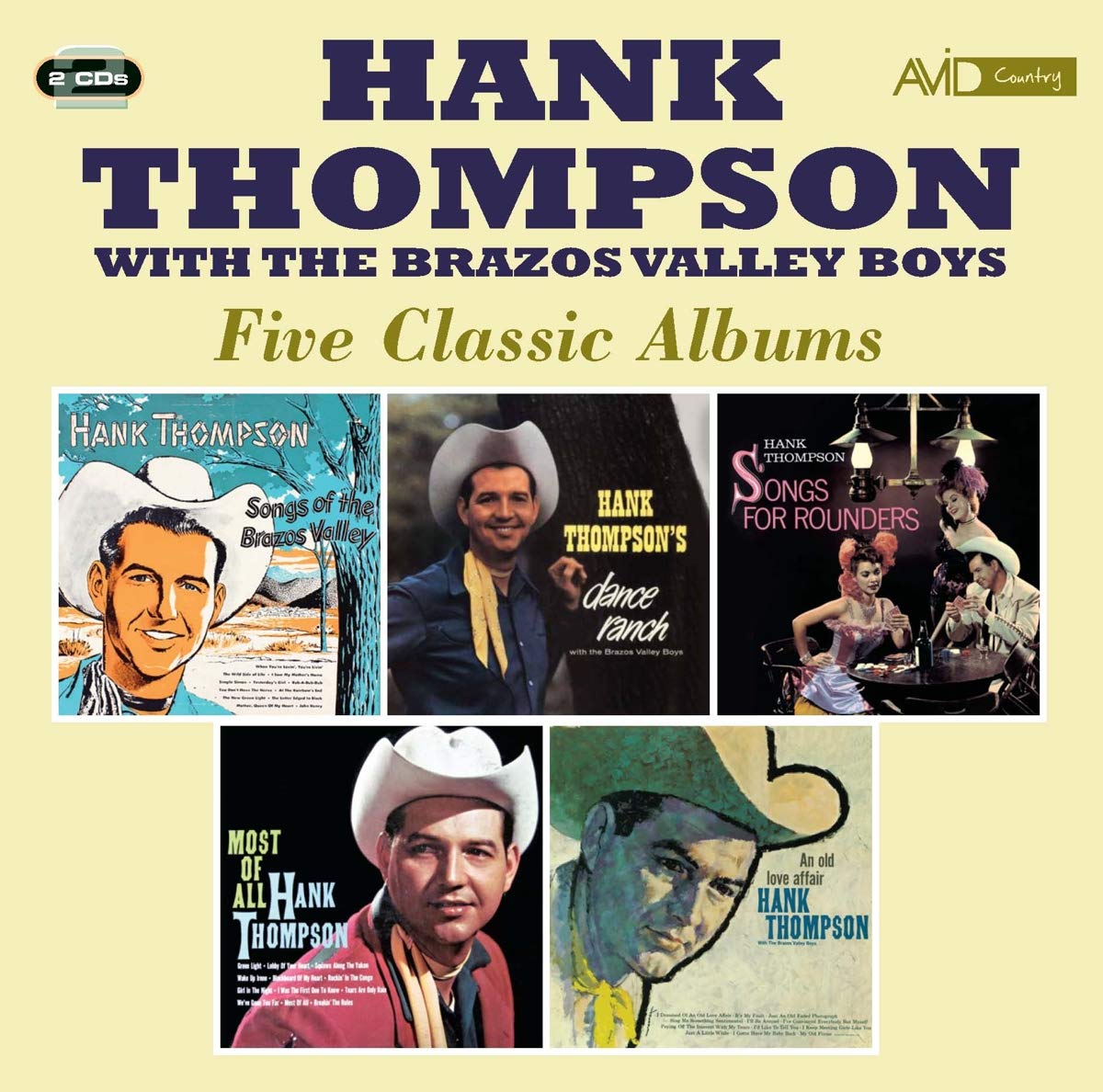 Hank Thompson with the Brazos Valley Boys - Five Classic Albums 2CD Album