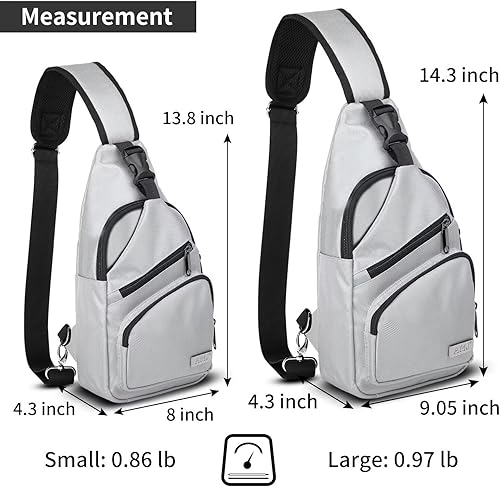 Miniatura 2 de AMJ Bolso bandolera para hombre, mochila de hombro casual, mochila de pecho para senderismo y viajes
