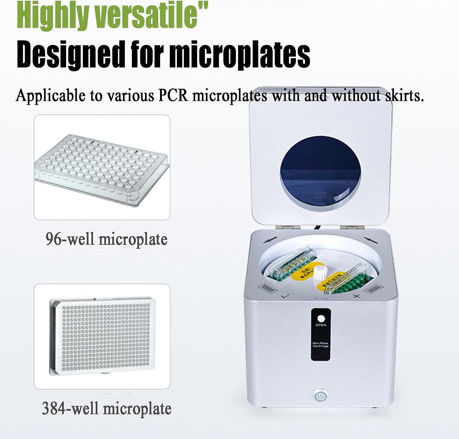 Lab Centrifuge Machine, 3000rpm Microplate Centrifuge, Digital Benchtop Centrifuge, 0-99min59s Timing, 627xg Max Centrifugal Force, for Laboratory Sample Separation