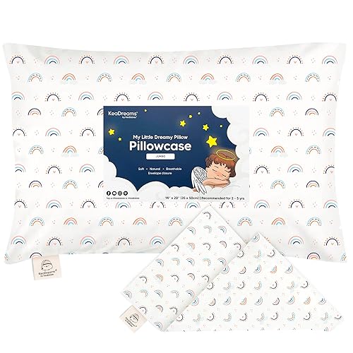 Miniatura 211 de KeaBabies Funda de almohada para niños pequeños de 13 x 18 pulgadas, funda de almohada de algodón orgánico para niños, niñas, funda de algodón suave