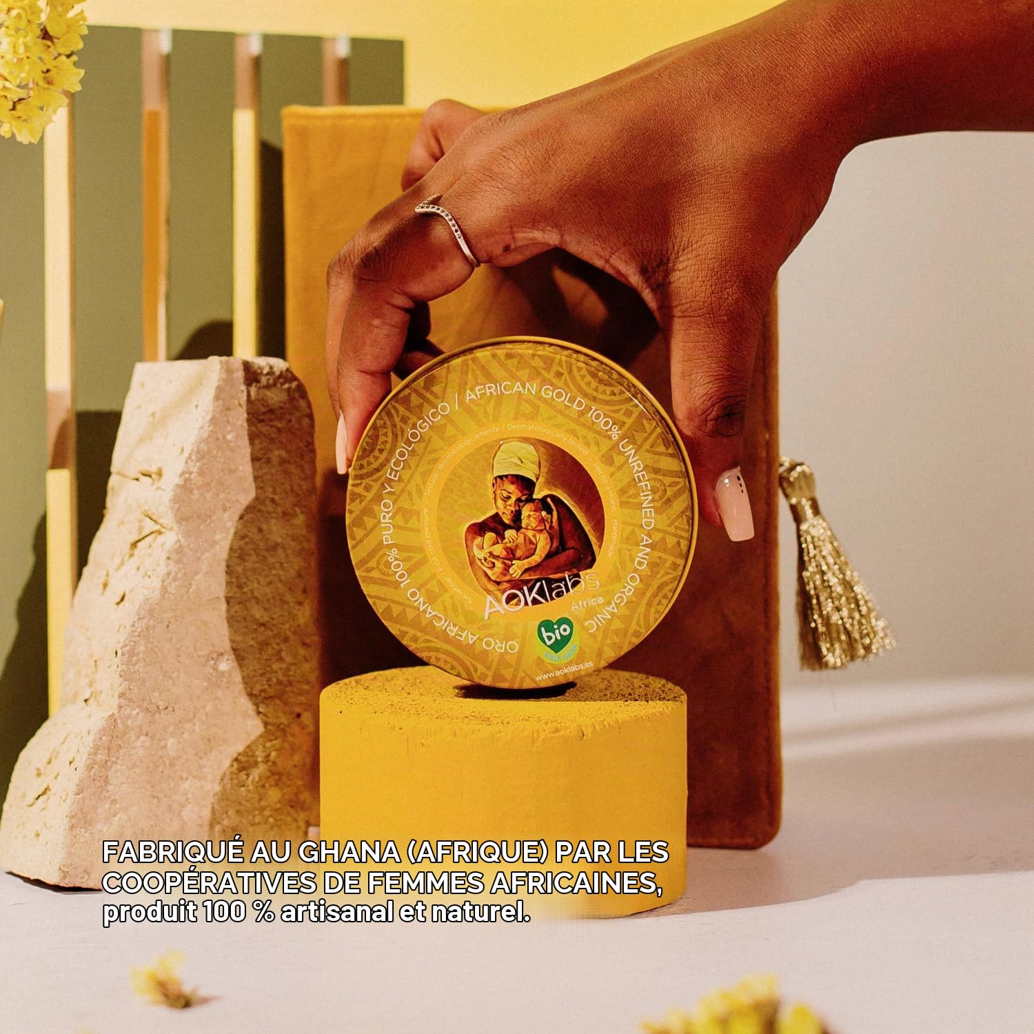 AOKlabs - Beurre de Karité Bio, Non-raffiné, 100% Pur et Naturel I Hydrate, régénère et répare la peau et les cheveux I Combat les imperfections, l'acné, les cicatrices et les brûlures (200 ml)