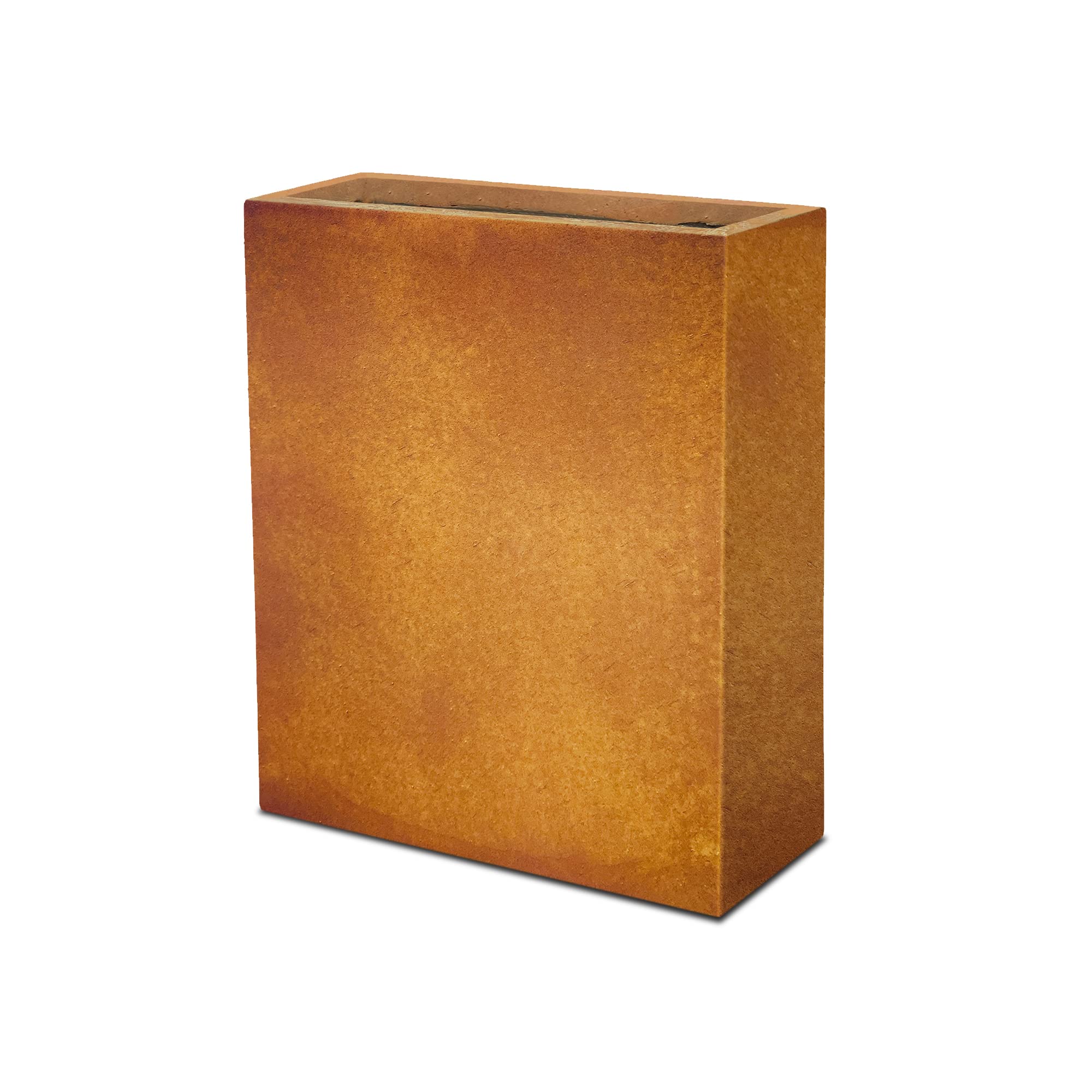 Photo 1 of *MINOR SCRATCHES*Kante 26.8" H Rectangle Iron Oxide Finish Concrete Tall Planter with Drainage Hole