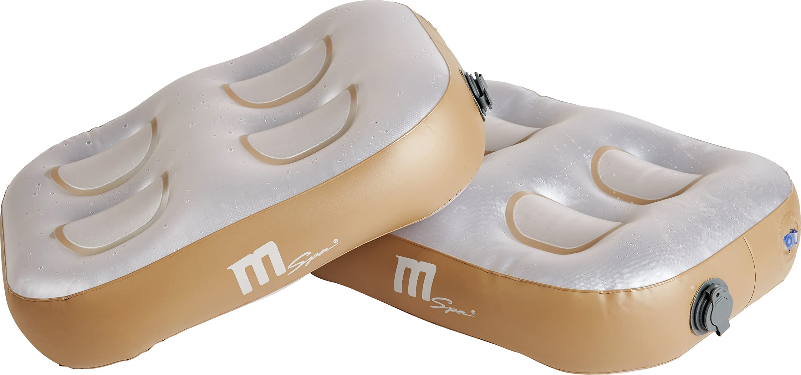 SHATCHI Inflatable Waterproof PVC Cushions/Canopy/Footbath/Ozone Generator/Drink Storage/Lamp Fits Most Spas Accessories for MSpa Hot Tubs, Champagne Gold and Pearl