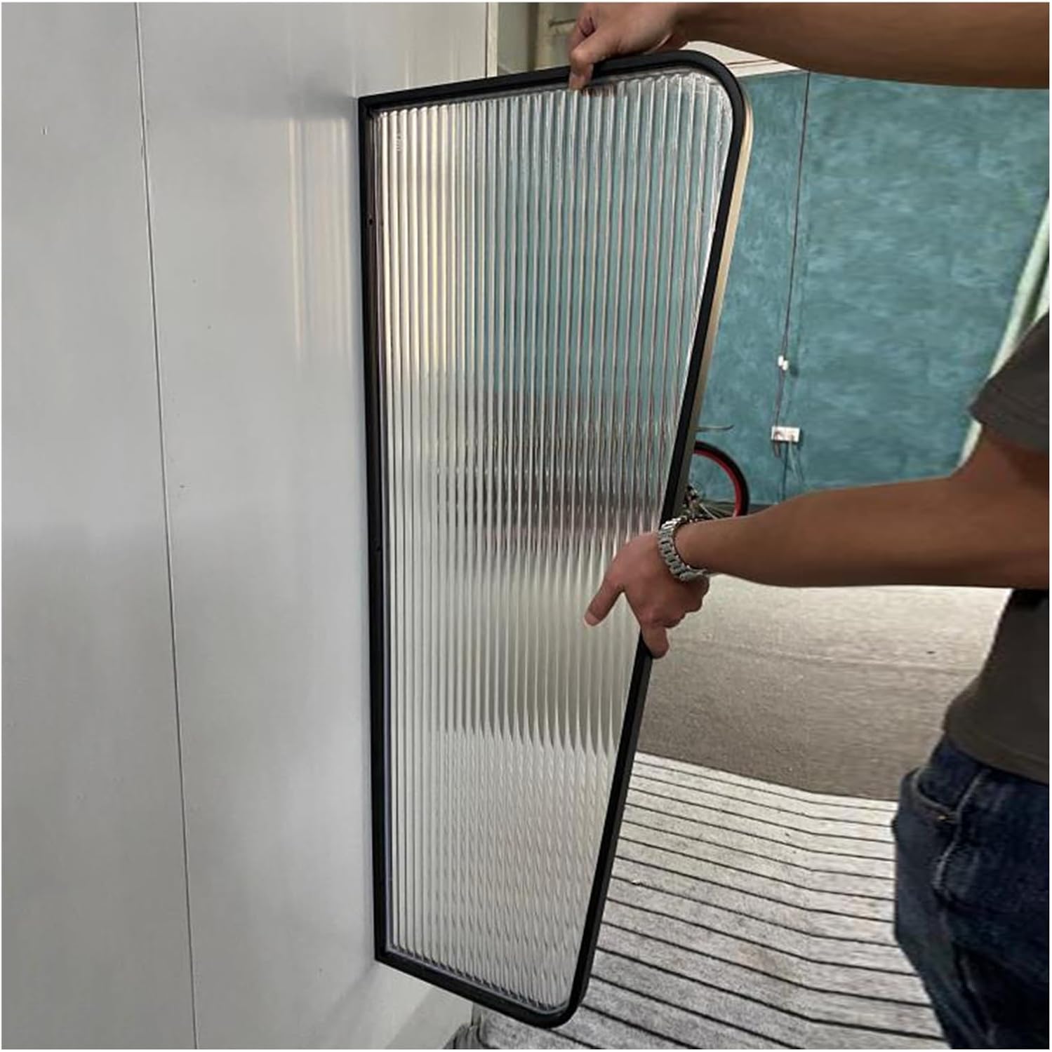 Bathroom Urinal Divider Screen Privacy Wall Partition for Men's Toilets Translucent Interior Space Divider for Public Places 15.7in Width (15.7x43.3in)