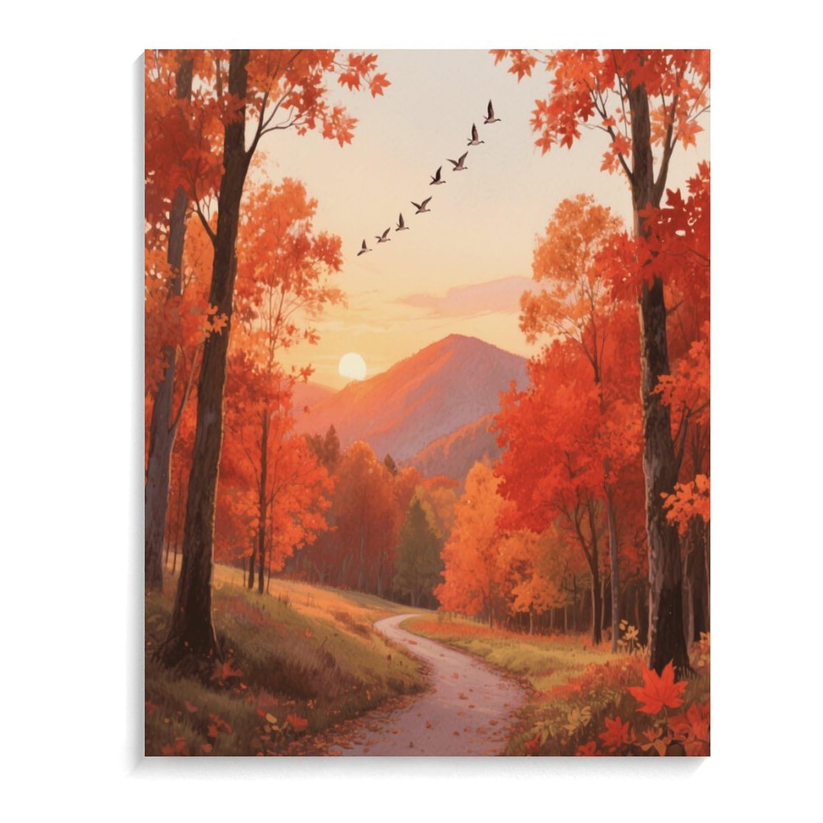 KOAYUBFC Malen-nach-Zahlen-Set für Erwachsene, Anfänger, Erwachsene, Malen-nach-Zahlen-Kits auf Leinwand, Acryl-Ölfarben, Gemälde mit Pinseln als Geschenk, Wanddekoration für Zuhause, Wanddekoration