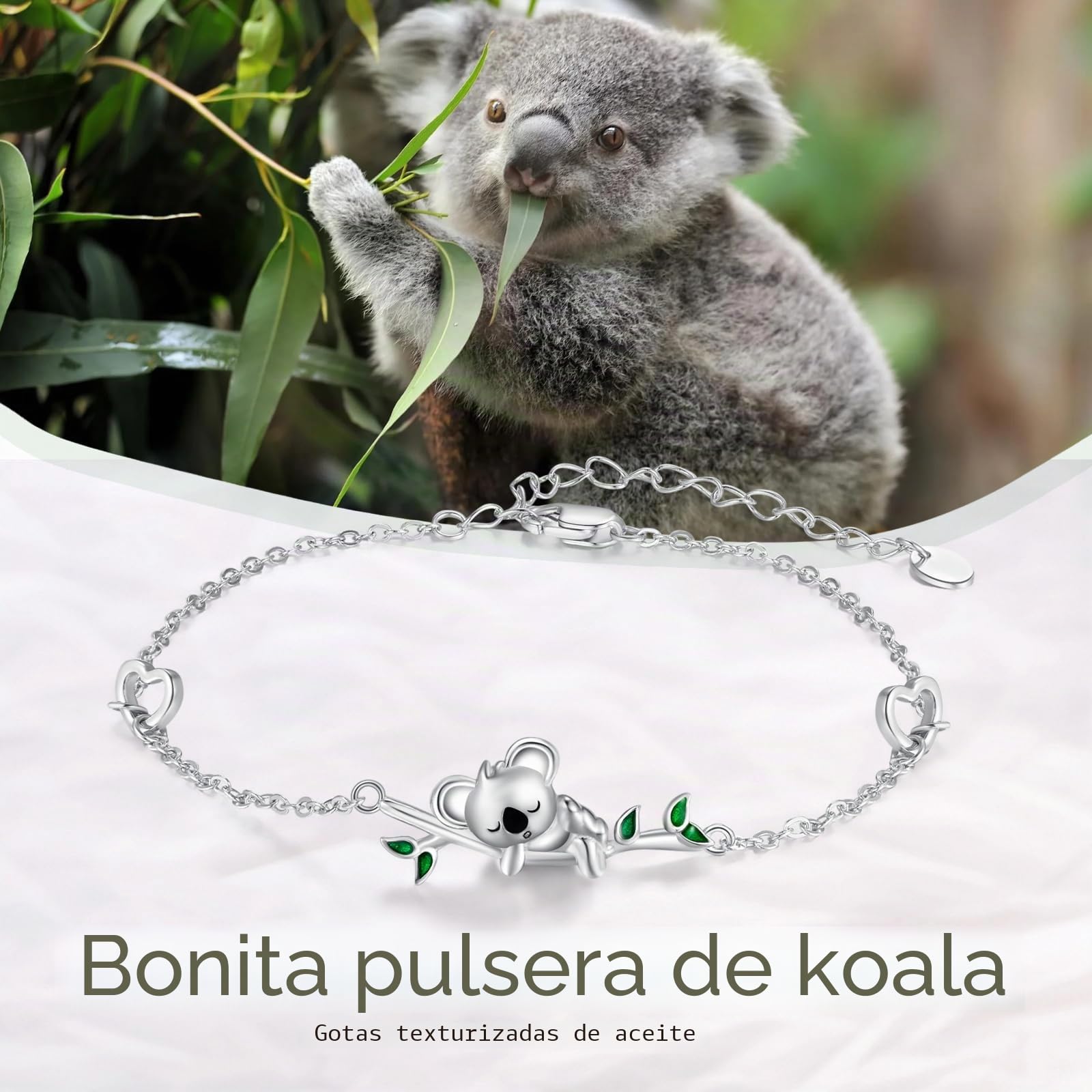 REDSUN Pulsera de mujer de plata de ley 925 koala/mariposa/mal de ojo/perezoso/brújula/árbol de la vida, pulsera ajustable para mujeres niñas, esposas, madres, hijas