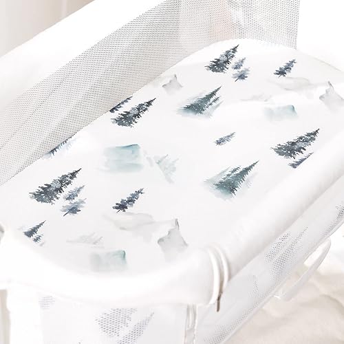 Miniatura 8 de GRSSDER - Juego de 3 sábanas elásticas ultrasuaves, ajuste universal para colchón rectangular u ovalado de cuna o moisés, cómodas y seguras, lindas
