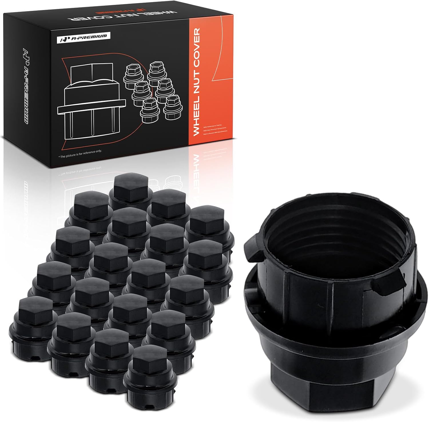 A-Premium 20-Pack 27mm Wheel Lug Nut Covers Compatible with Chevrolet Impala 2014-2020, Caprice 2011-2017 & Buick LaCrosse 2010-2011