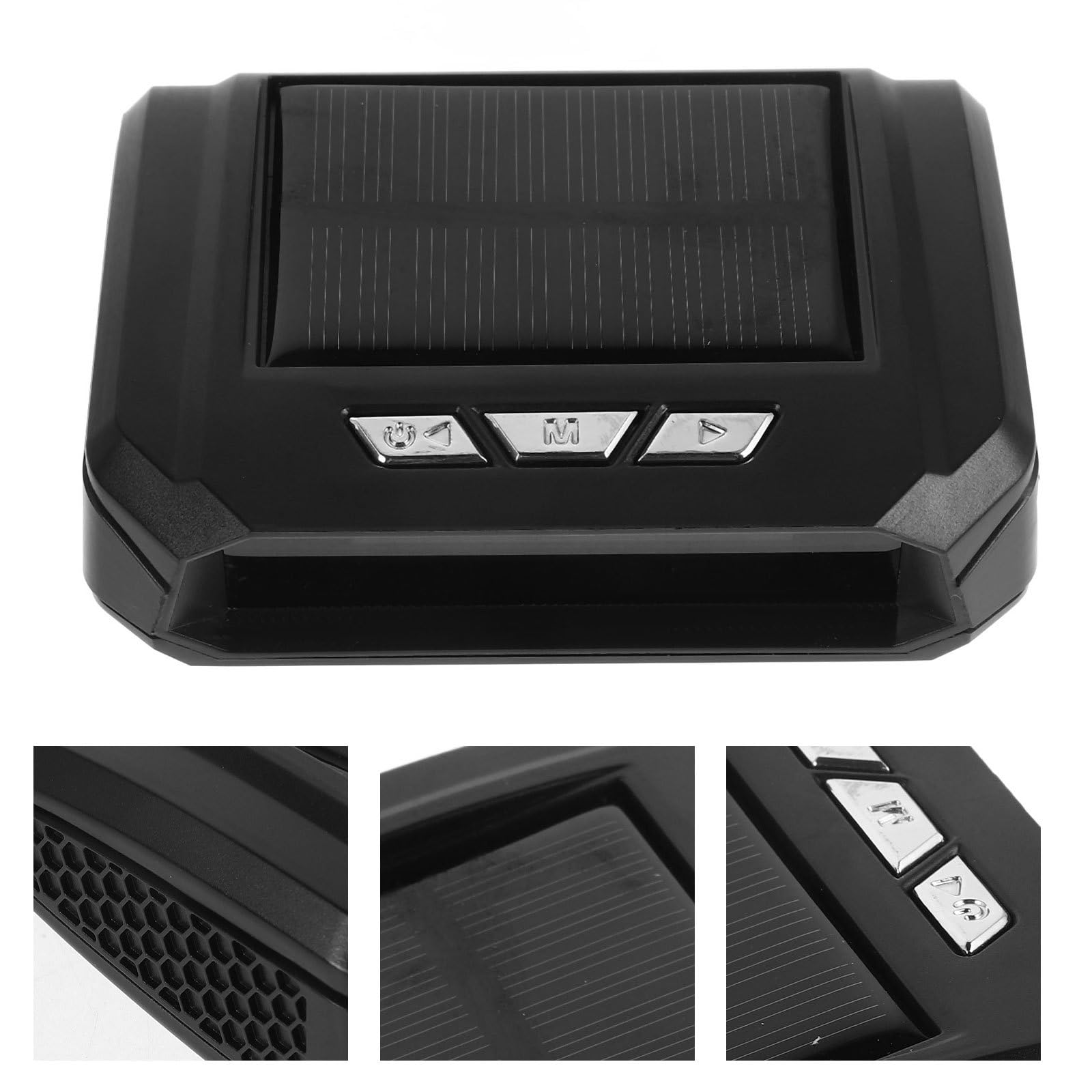 Reloj Electrónico Multifuncional para Coche con Pantalla de Temperatura y Fecha, Fácil Instalación, Material Abs, Adecuado para Salpicadero Negro