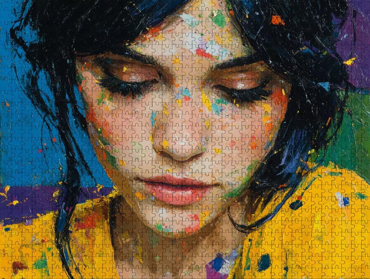 Puzzle 2000 elementów dla dorosłych, żółte, drewniane puzzle, 99 x 71 cm, części ściśle do siebie pasują, dla mężczyzn kobiet starszych seniorów, relaks i odstresowanie, prezenty, dekoracja ścienna