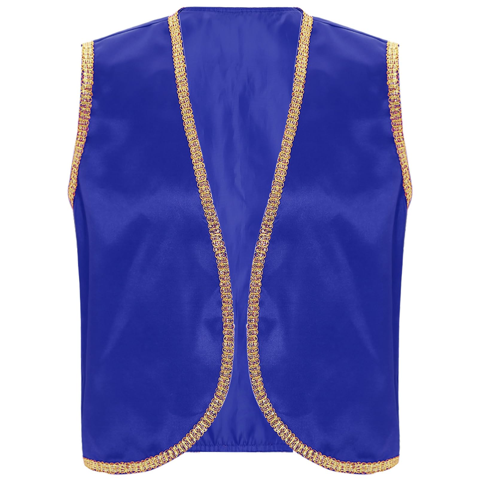 dPois Homme Déguisement Arabe Gilet Pantalon Costume Arabe Roi Prince Carnaval Partie Fête Jeux de Rôle