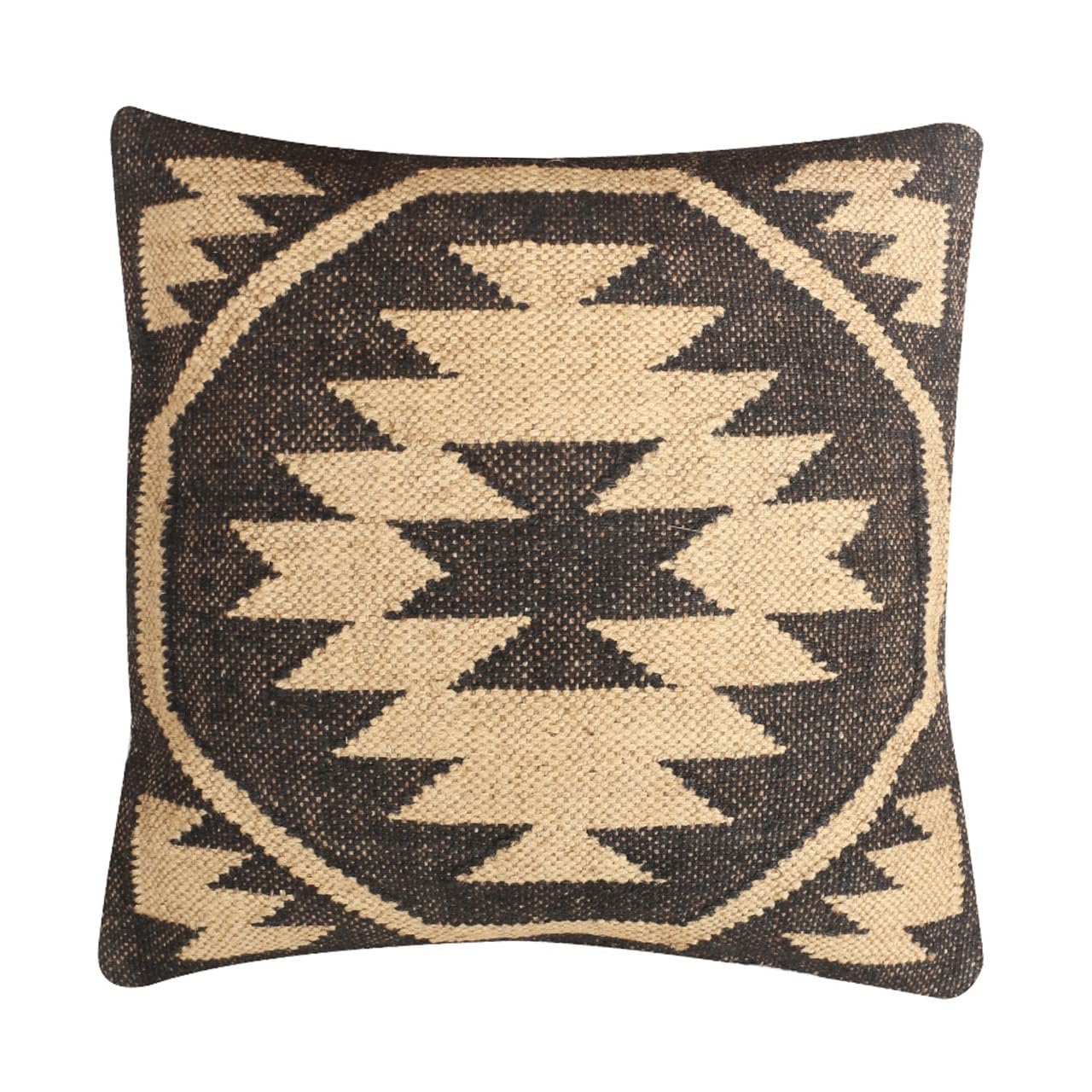 LKGSM RUGS Heavy Handwoven Kilim Pillow Cover 18x18 Square Indian Outdoor Cushions Cover Decorative Throw Pillow Cases (DN 42)