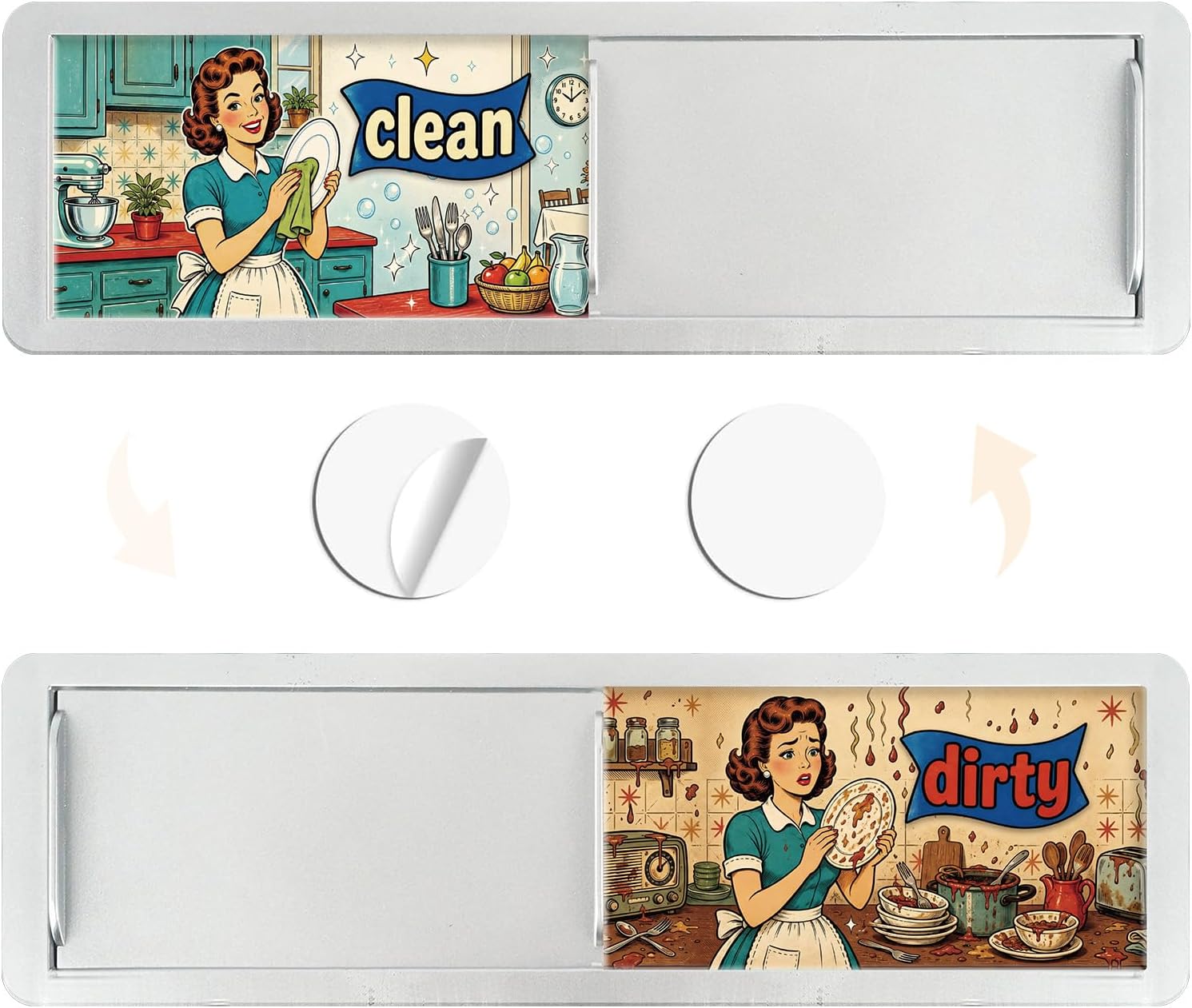 Cartoon Ghost Clean Dirty Magnet for Dishwasher Magnetic Sign