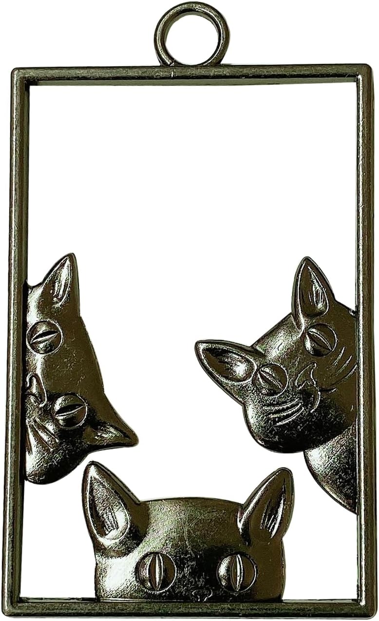 Set of 12 Cat Shower Curtain Hooks Rings, Cat Lovers Decoration, Halloween Party Haunted House Supplies, Stainless Steel Rustproof (Black-Cat)