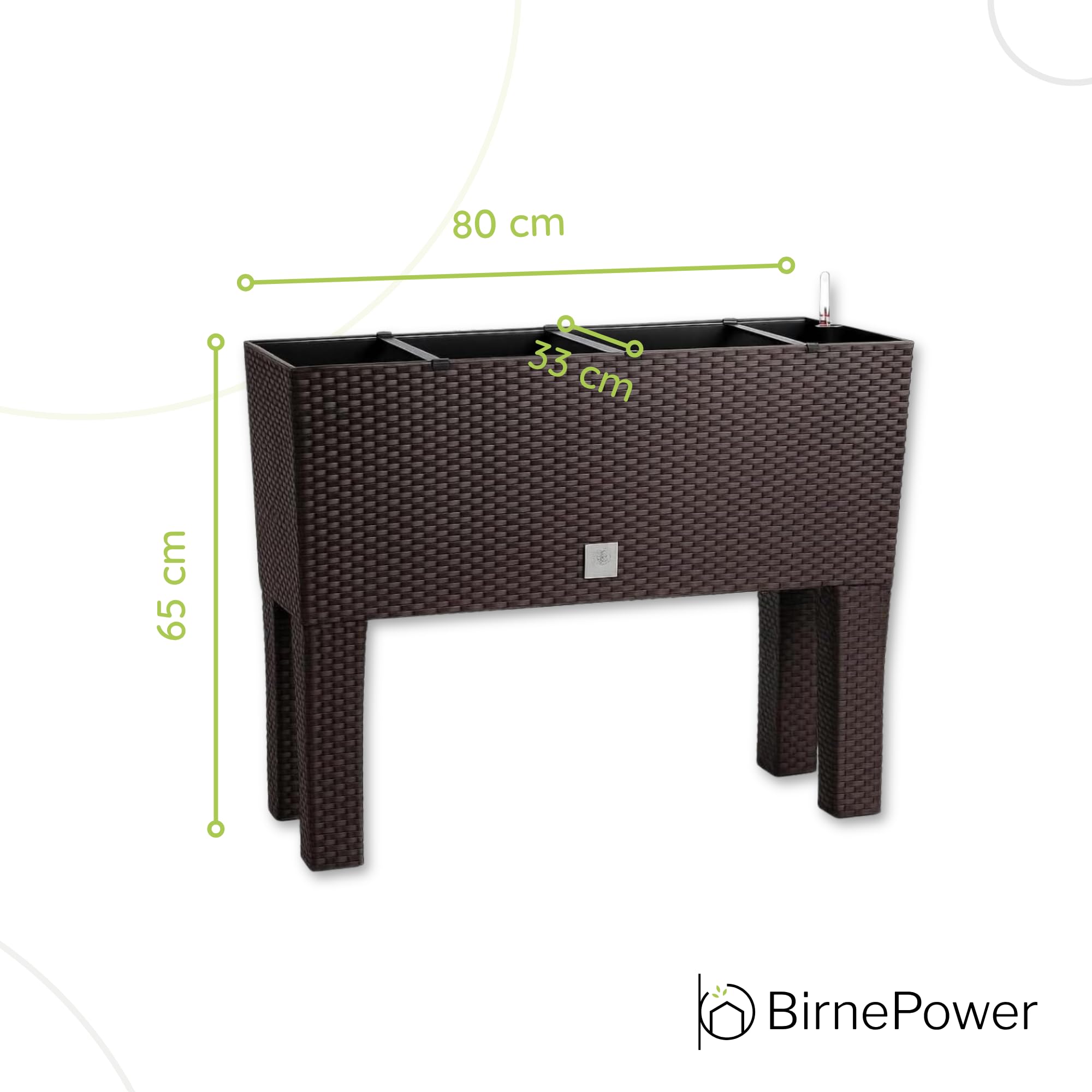 Blumentopf Blumenkasten Blumenkbel Hochbeet Pflanztopf mit Fen  rechteckiger Rattan Bewsserung Wasserstandsanzeiger 4 Farben 2 Gren von  rg-vertrieb (800 Umbra): Amazon.de: Garten