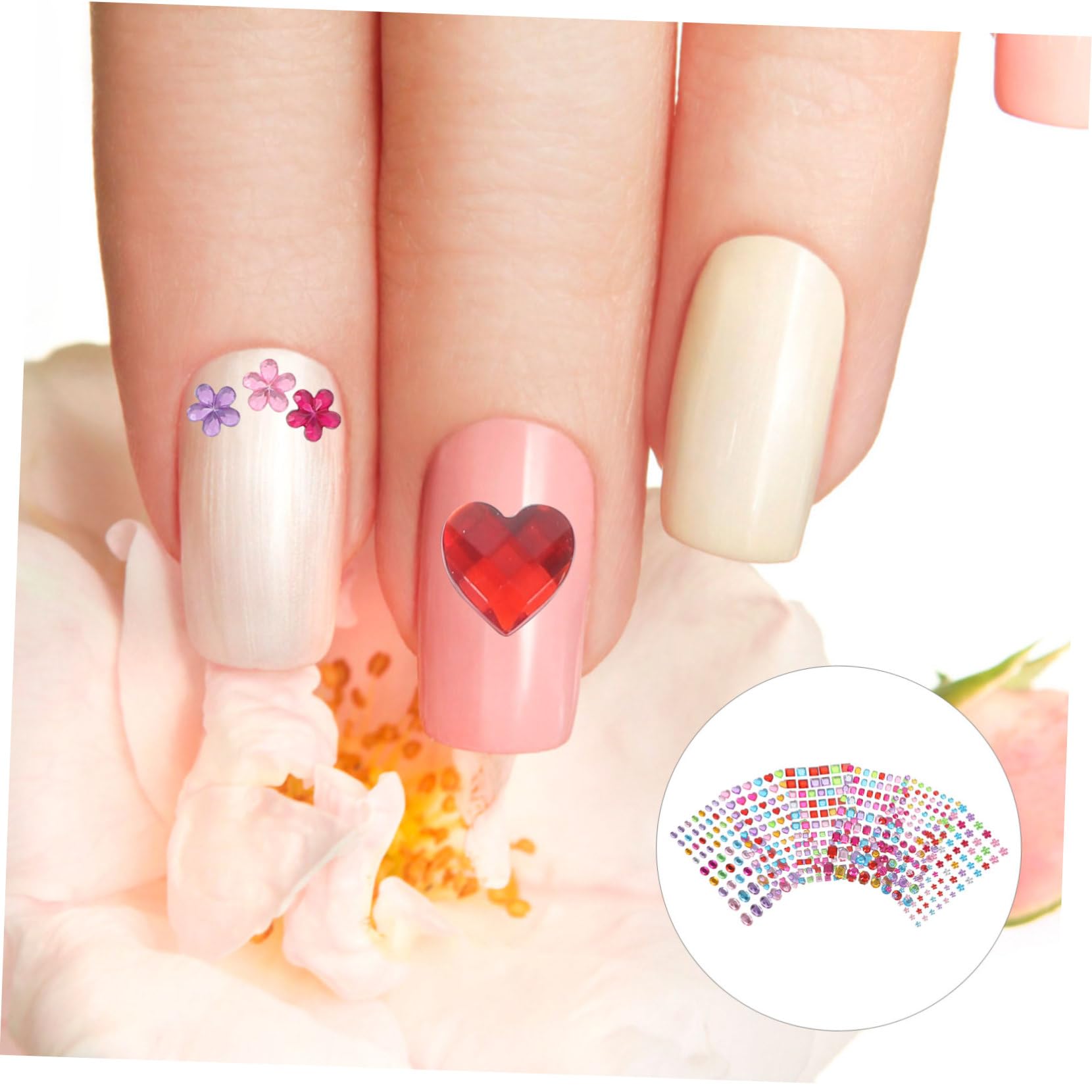 3 Set Adesivi Per Autoadesive Per Decorazioni Facciali E Progetti Te Colorati Per Nail Art E Crafting 12 Fogli*3