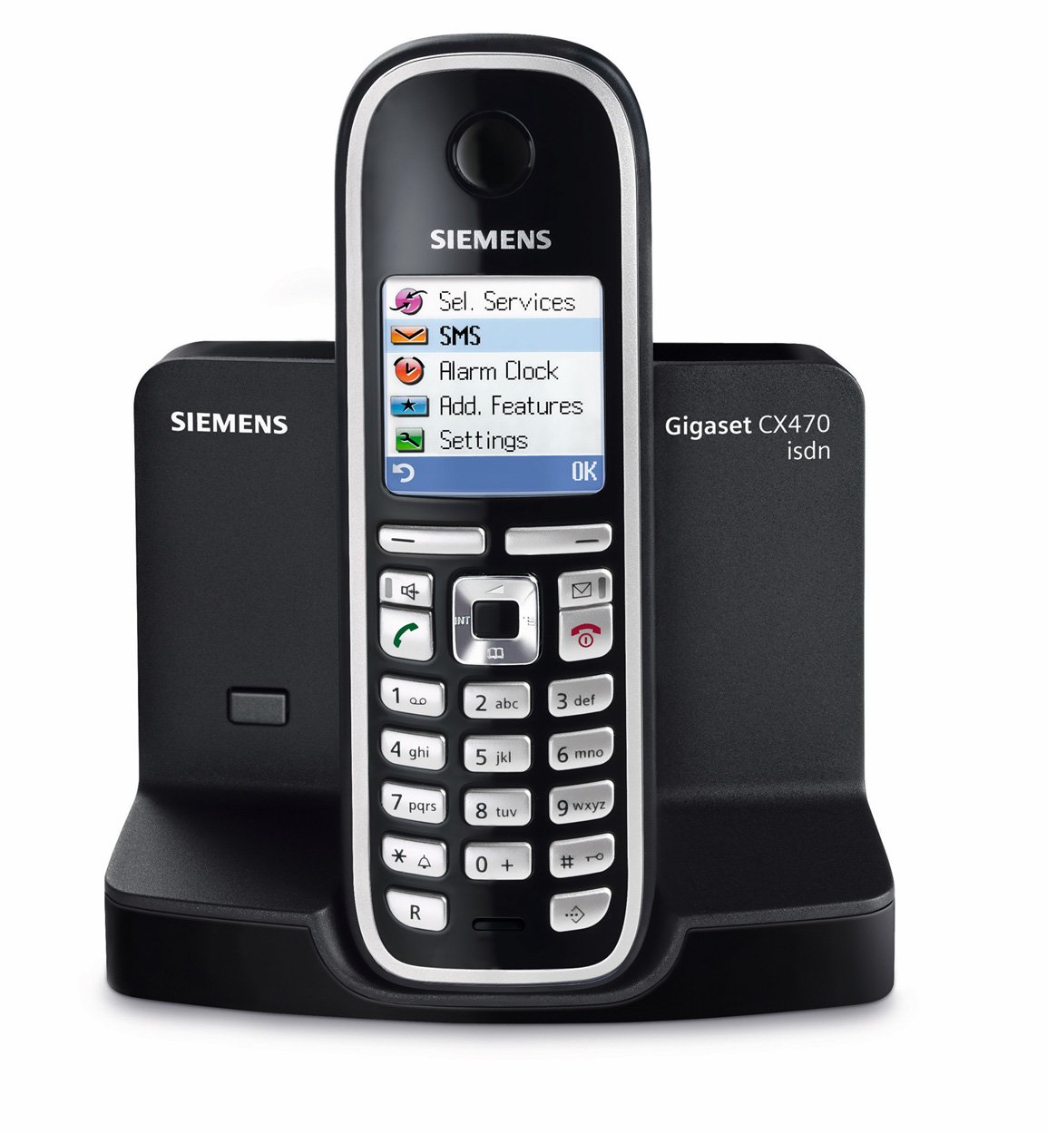 Siemens Gigaset CX470 isdn schnurloses ISDN-Telefon mit Farbdisplay, pianoschwarz