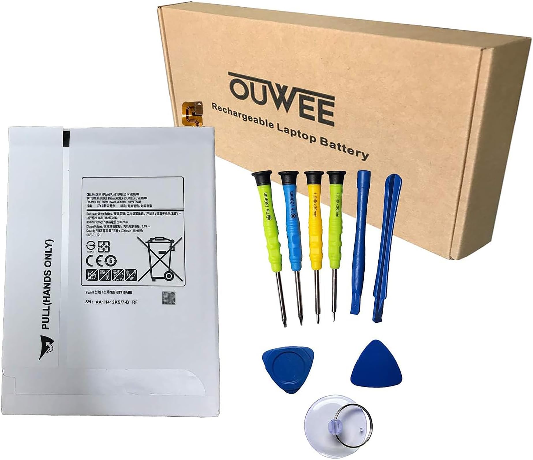 EB-BT710ABE Tablet Battery Compatible with Samsung Galaxy Tab S2 8.0 SM-T710 SM-T713 SM-T715 SM-T715C SM-T715N0 SM-T715Y SM-T719 SM-T719C Series EB-BT710ABA EB-BT710ABC 3.85V 15.4Wh Tools