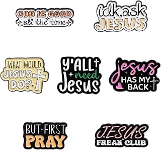 Religious Christian Enamel Brooch-Lapel 7pcs Pin Set