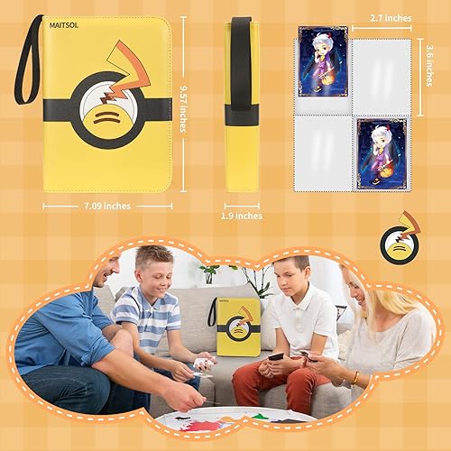 Miniatura 4 de Maitsol Card Binder for Pokemon Cards 4-Pocket, Trading Card Binder for TCG Cards, 440 Pockets Trading Card Games Album Holder, Pockets Card Holder