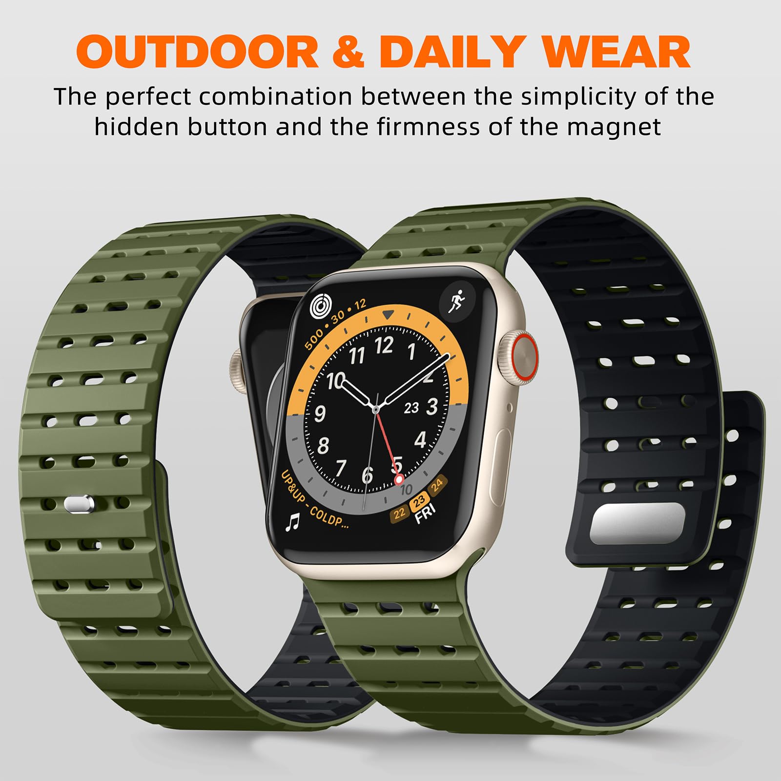 Bandletic Magnetic Strap Compatible with Apple Watch Strap 45mm 44mm 46mm 49mm 42mm - Image 3
