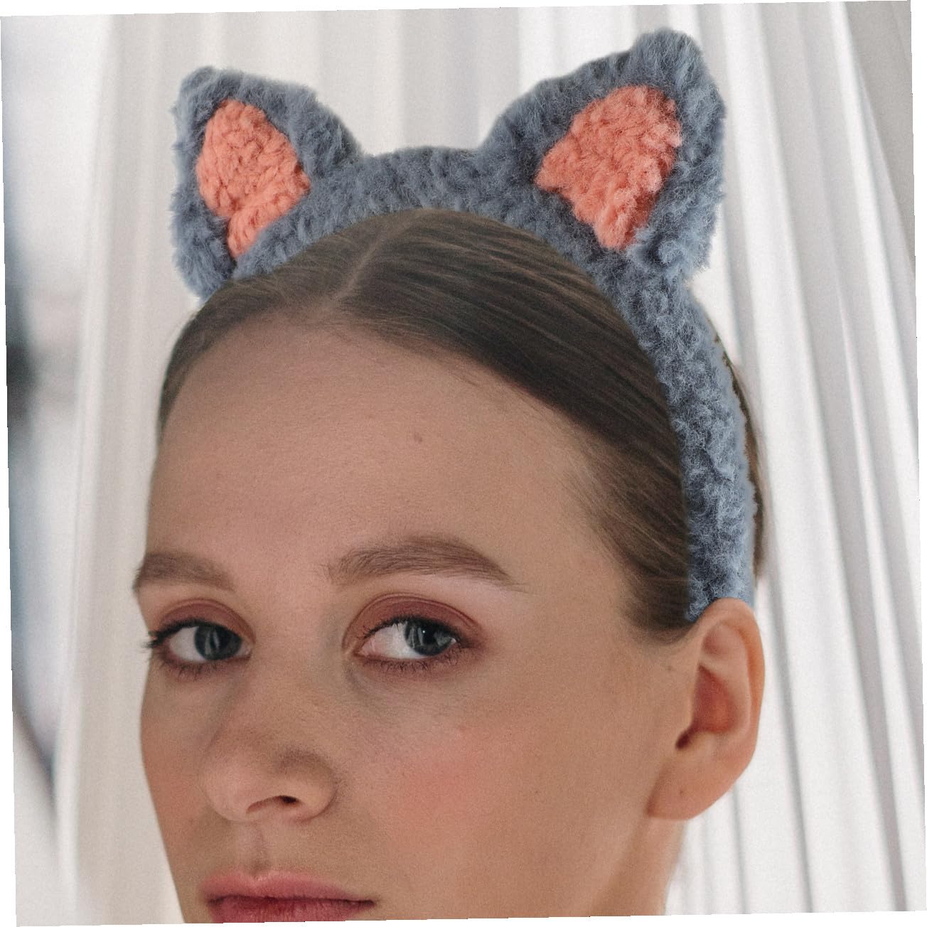 minkissy 9pezzi Fasce Per Trucco Con Orecchie Di Gatto Headband Per Skincare e Lavaggio Viso Per Donne Morbido e Divertente Per Spa e Bellezza
