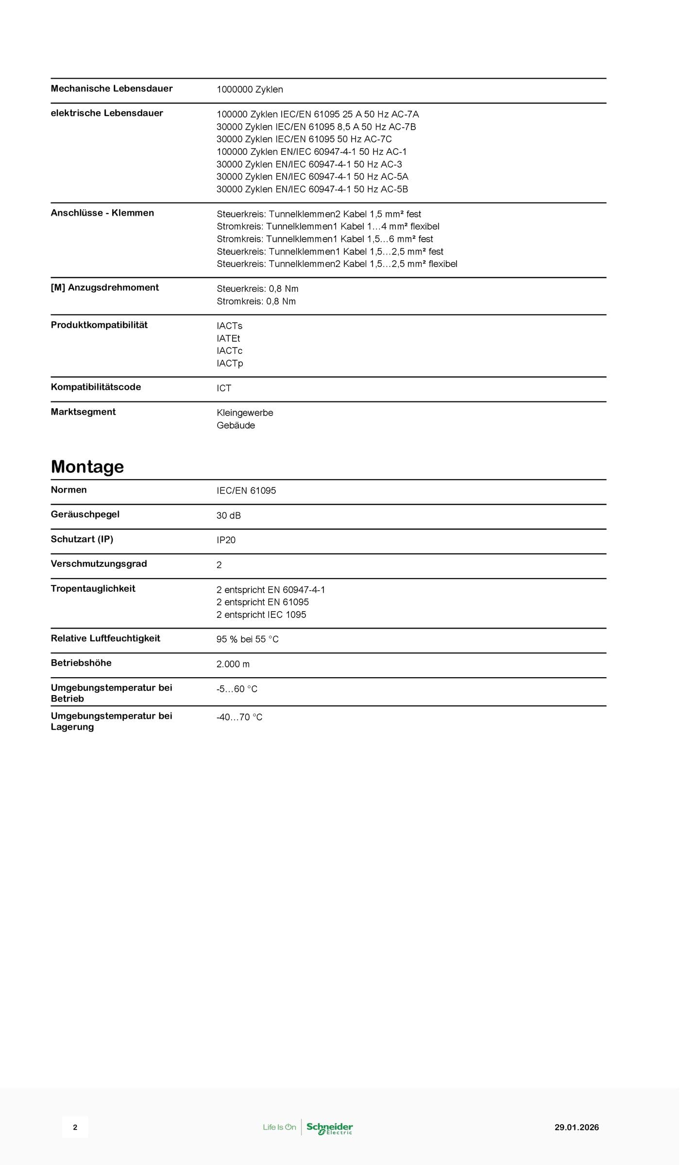 Schneider Electric iCT MAN 25A 4NA 230/240Vca Blanc