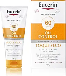 EUCERIN Protetor Solar Corporal Oil Control FPS 60 200ml, Toque Seco, Anti Areia, Proteção UVA, UVB e Luz Visível