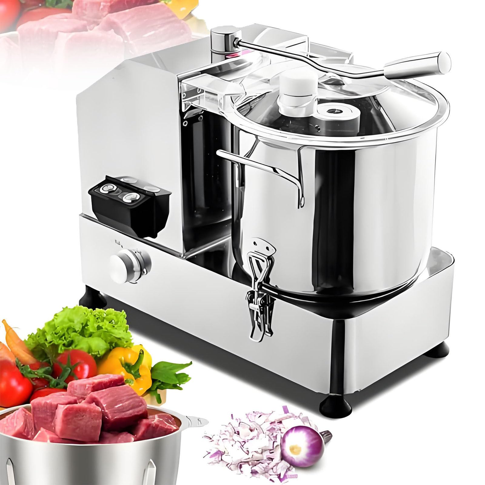 Robot Cucina Professionale per Carne E Verdure,Tritacarne Elettrici 9L