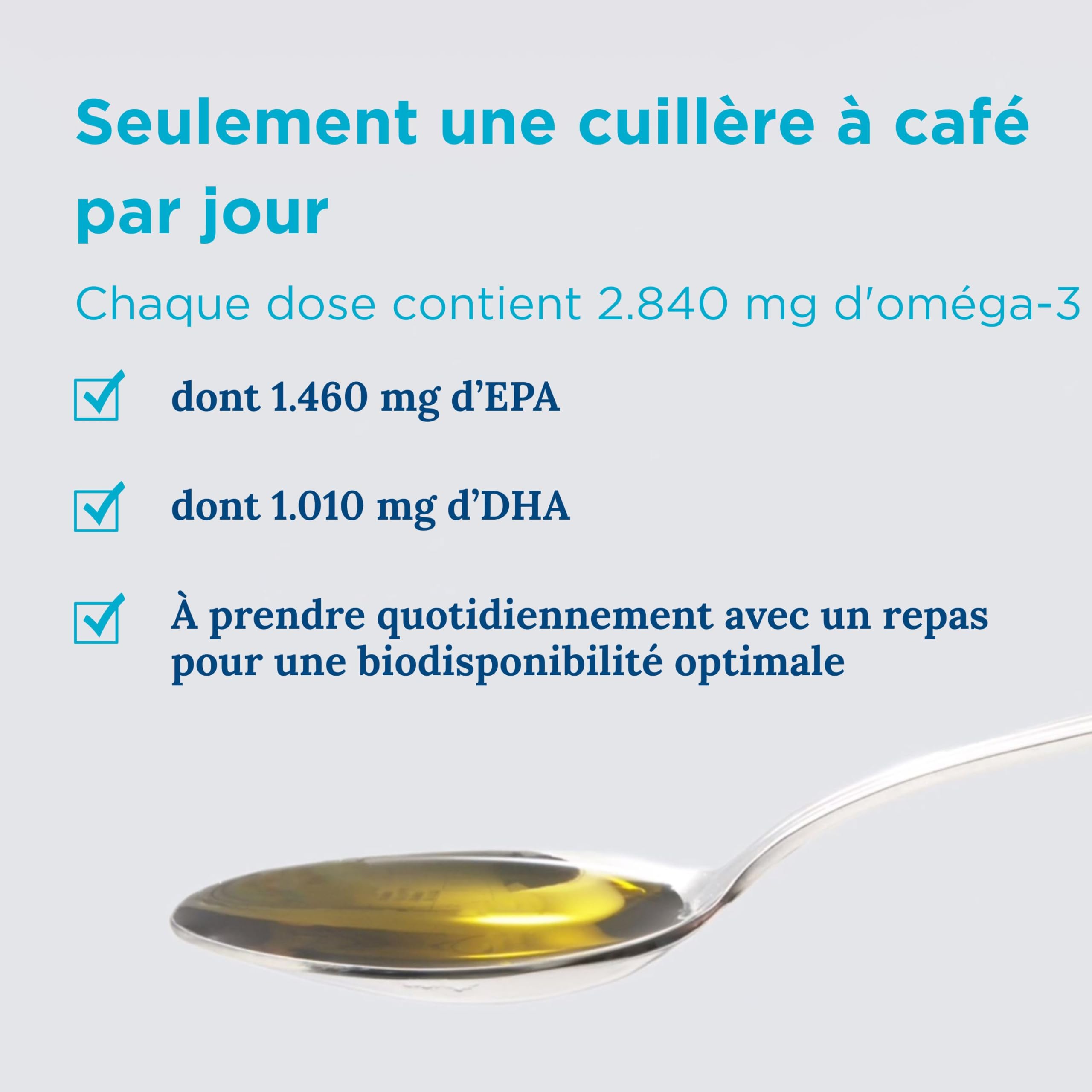 Nordic Naturals, Ultimate Omega, 2840mg Omega-3, Huile de Poisson avec EPA et DHA, Goût Citron, 237ml, Testé en Laboratoire, Sans Soja, Sans Gluten, Sans OGM