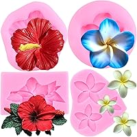 Vista 1 de ZiXiang Plumeria - Molde de silicona para flores de hibisco, moldes para decoración de pasteles, decoración de cupcakes, caramelo de chocolate