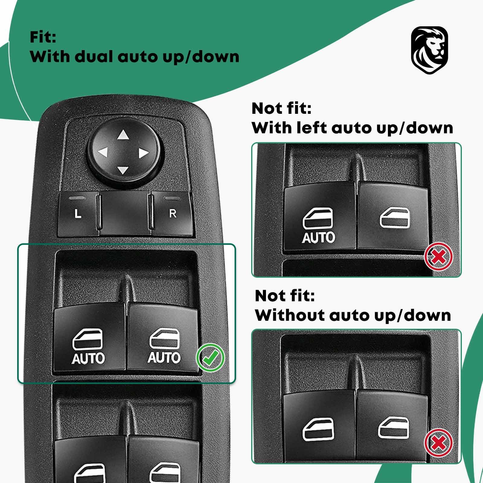 Interrupteur Vitre électrique Avant Gauche Pour Chrysler Town & Country Plymouth Voyager 96-20