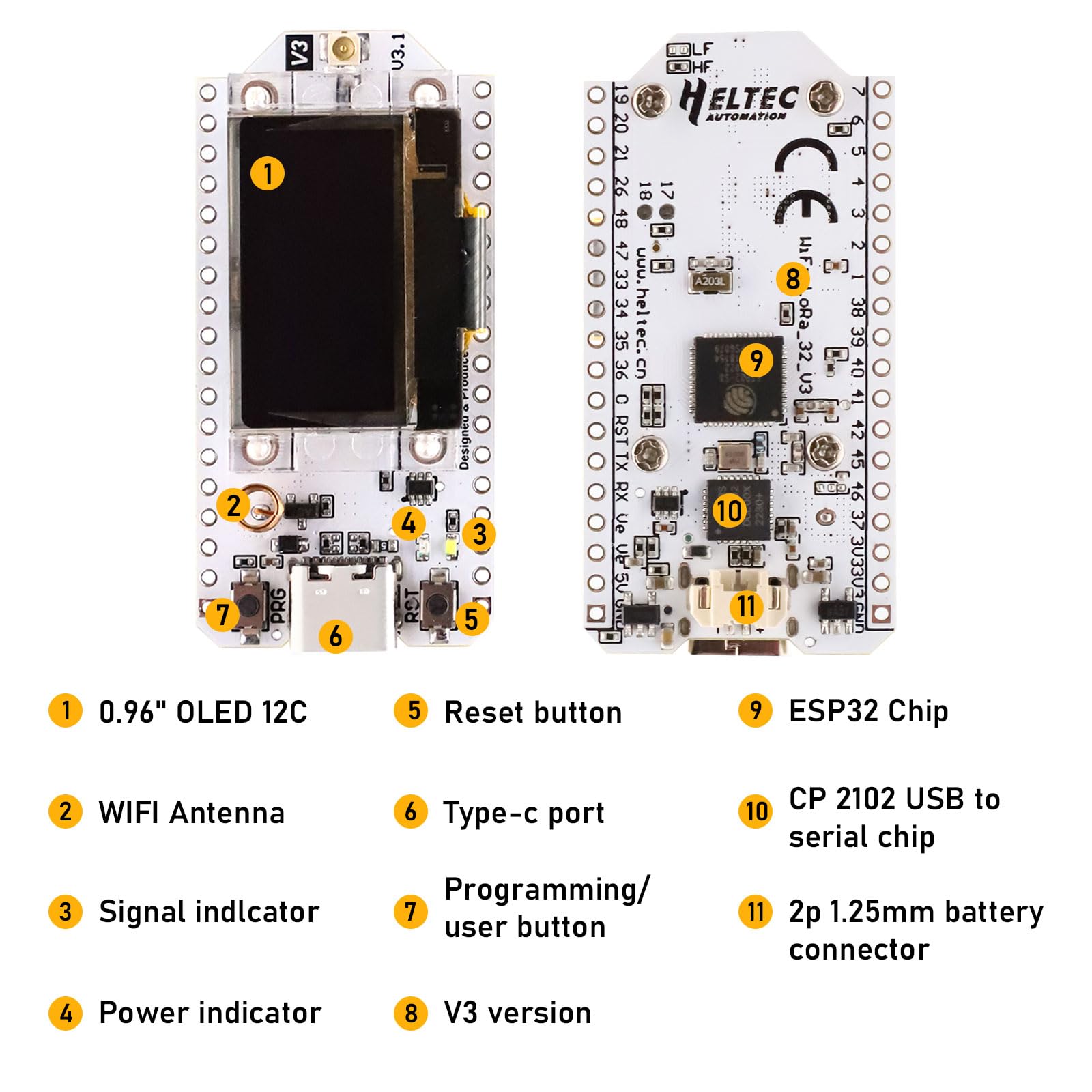 Mua DIYmalls 915 MHz ESP32 LoRa V3 Board OLED Display 915MHz LoRa Antenna U.FL To SMA For Arduino Iot Lorawan Gateway Not Compatible With Lora 32 V2 B086zfcv7f