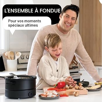 ROMINOX Article cadeau pour fondue au chocolat // Dolce avec casserole, réchaud, photophore et 4 pics de différentes nuances de gris, également pour fondue au fromage ou fondue à la viande