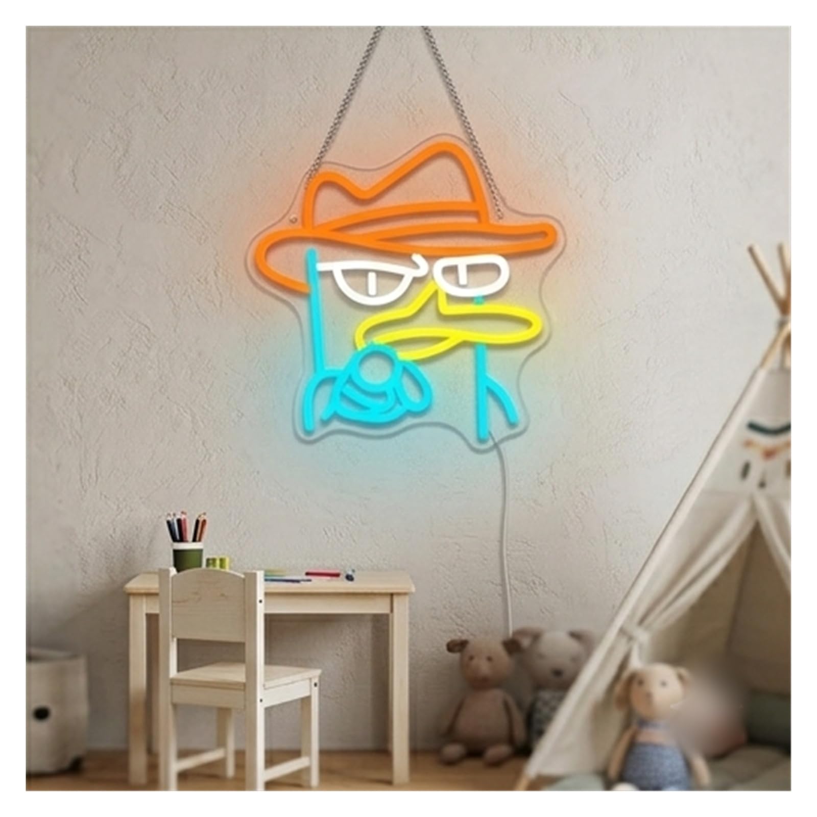 néon signe Enseigne Lumineuse En Forme D'oiseau Intensité Variable, Alimentée Par USB, Pour Chambre À Coucher, Salle De Jeux, Salon, Décoration Murale 12.9inx12.9in