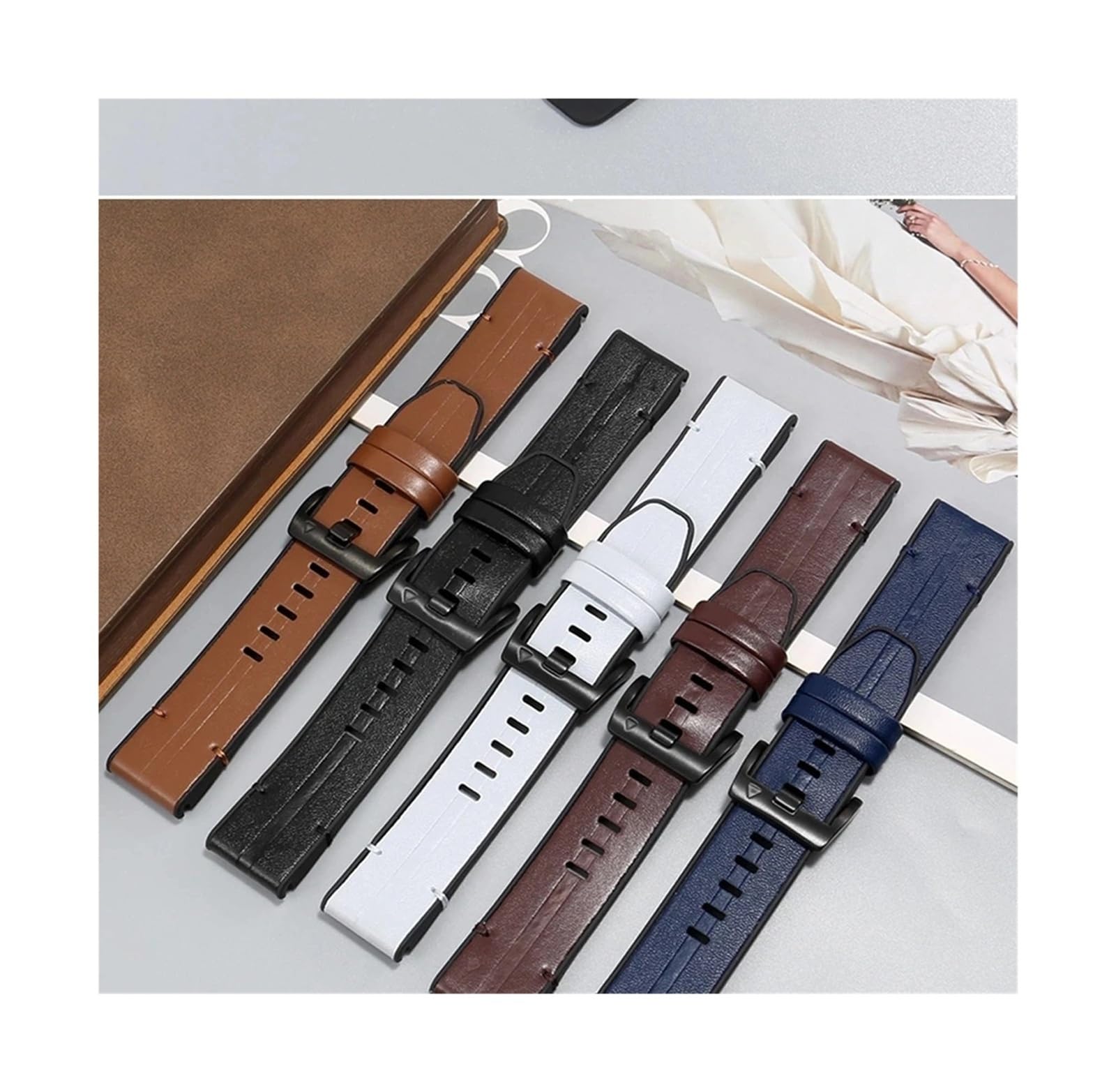 Bracelet en cuir silicone 22 26 mm à ajustement rapide pour Garmin Fenix 8 51 47 mm E 7X 7Pro 6X 6Pro Enduro 3 2 Accessoires de bracelet