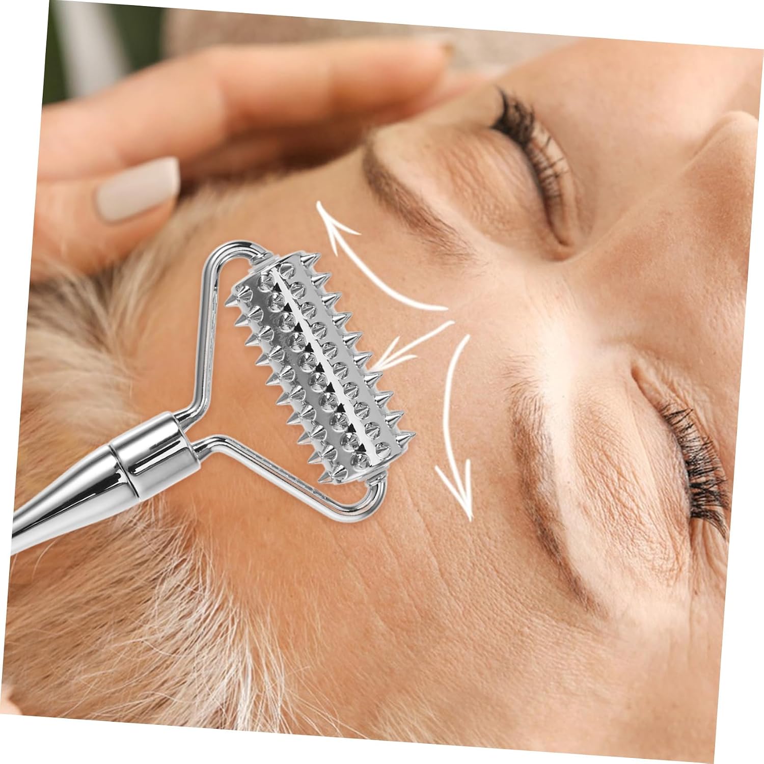 Stainless Steel Eye Cream Applicator Stick Metal Eye Roller for Massage Facial Roller for Relaxation Helps Enhance Skincare Absorption Portable Tool for Home Office Travel