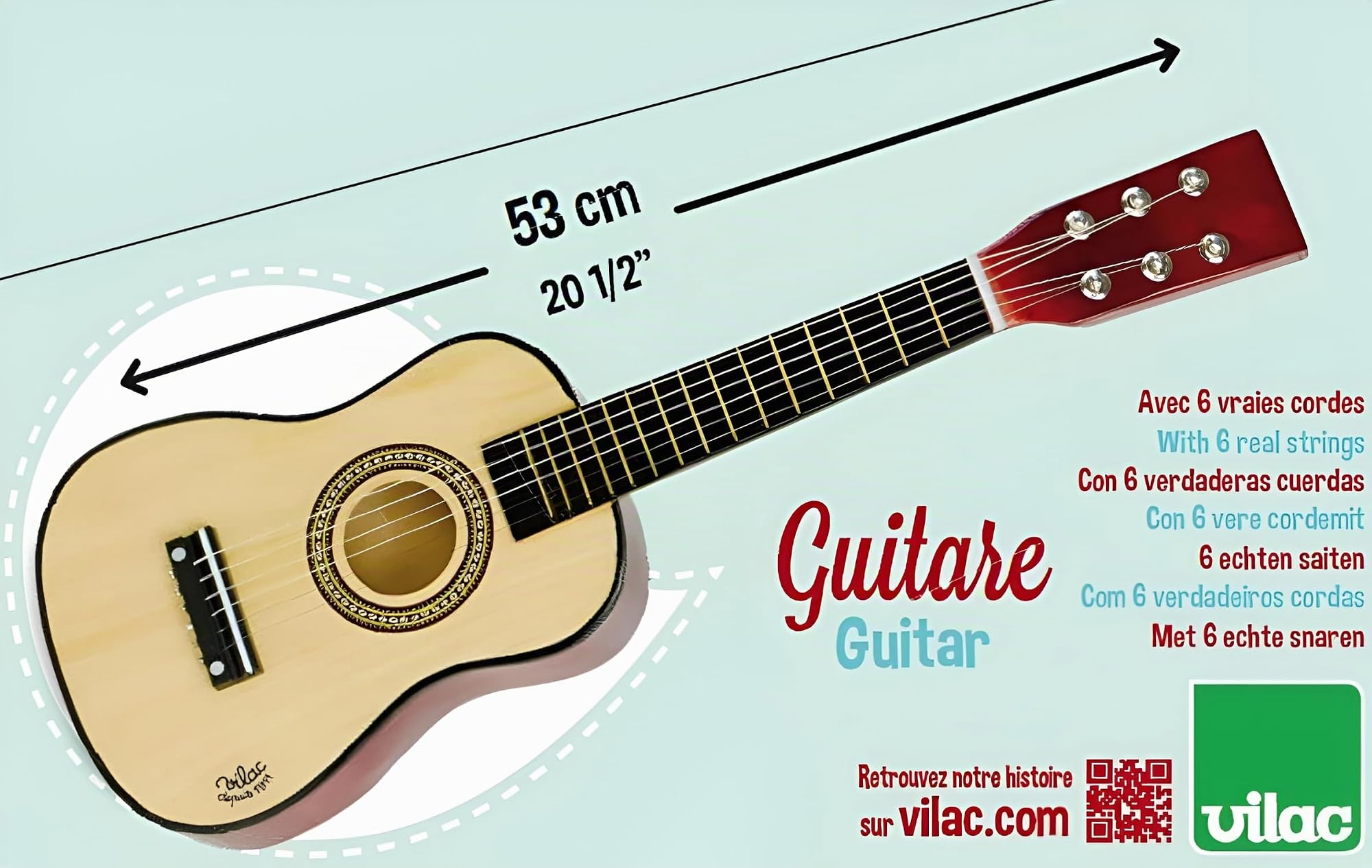 Vilac - Gitarre aus Naturholz, 8358
