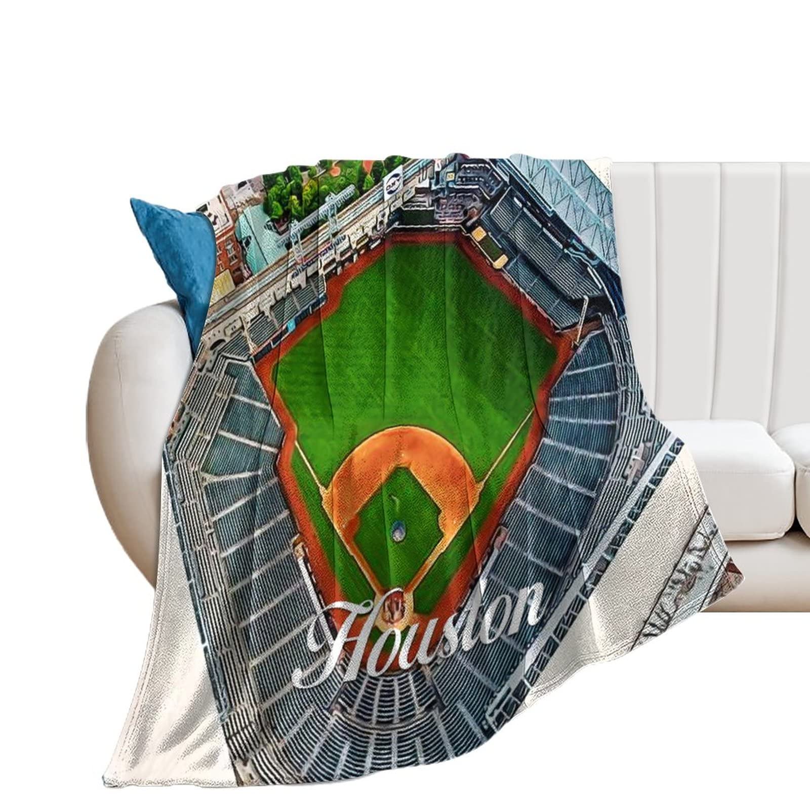 Couverture en flanelle Houston douce plaid duveteux jeté de canapé chaud