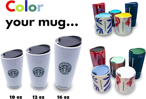 Miniatura 10 de MIE Tapa de repuesto para taza de café y taza de té competible con taza de viaje de cerámica Starbucks de 10 onzas 12 onzas 16 onzas tapa de vaso